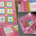 Růžová hrací deka se zvířátky